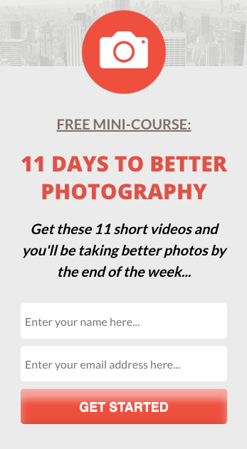 Email sign up form example using typographic hierarchy