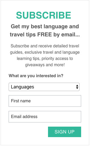 email sign up form providing a preference choice