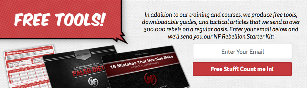 Example of how to use social proof on an email sign up form